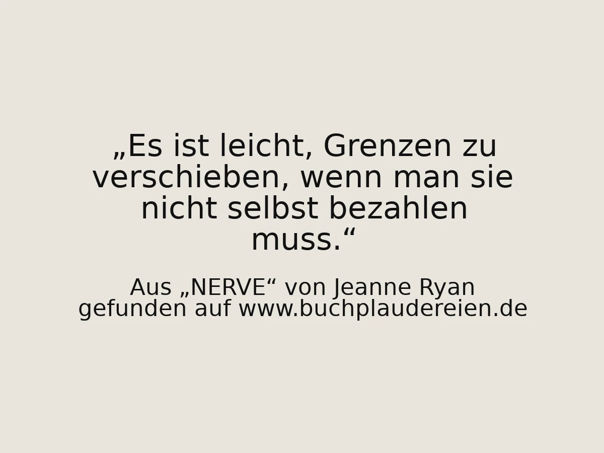 Es ist leicht, Grenzen zu verschieben, wenn man sie nicht selbst bezahlen muss.