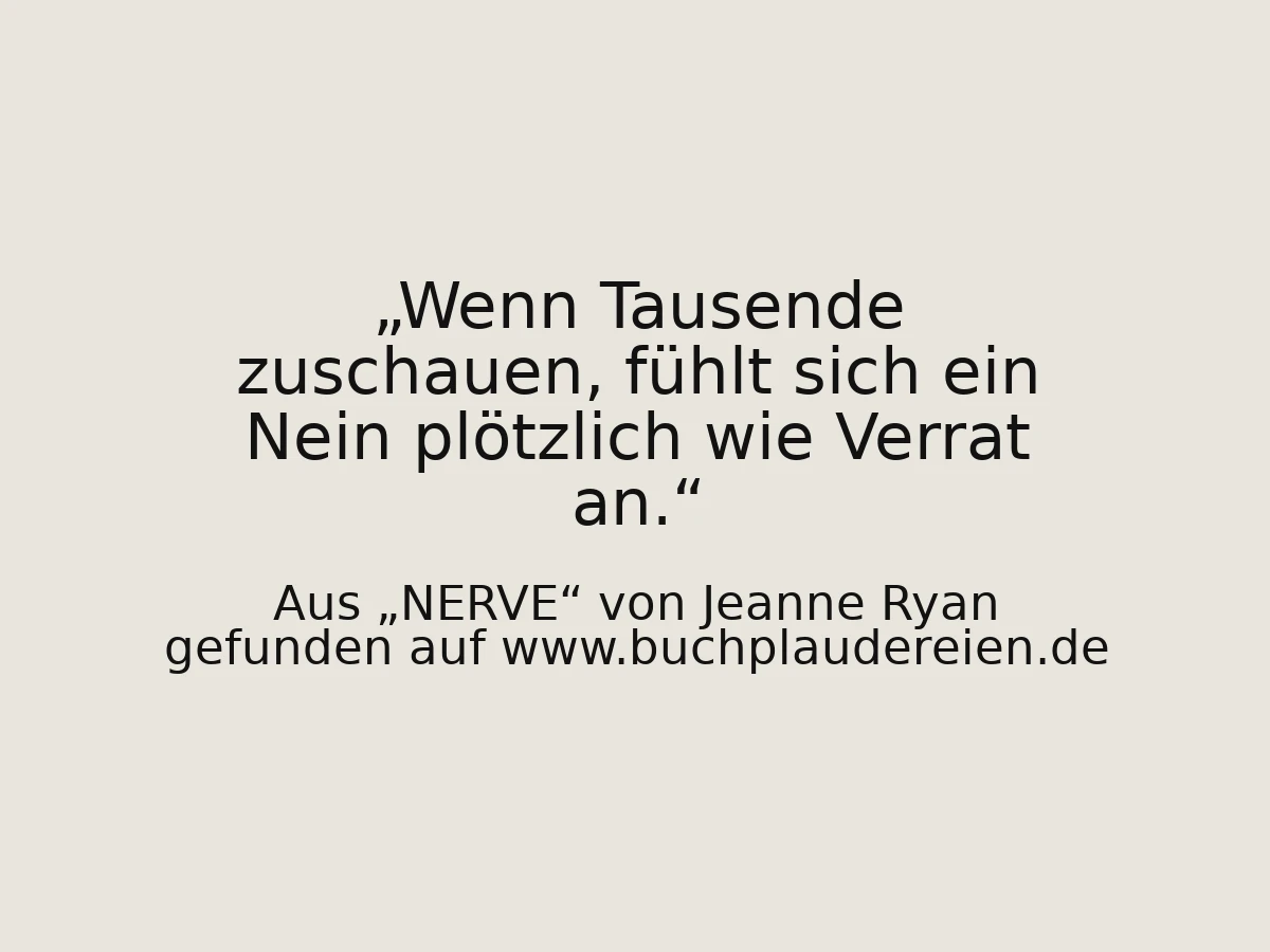 Wenn Tausende zuschauen, fühlt sich ein Nein plötzlich wie Verrat an.