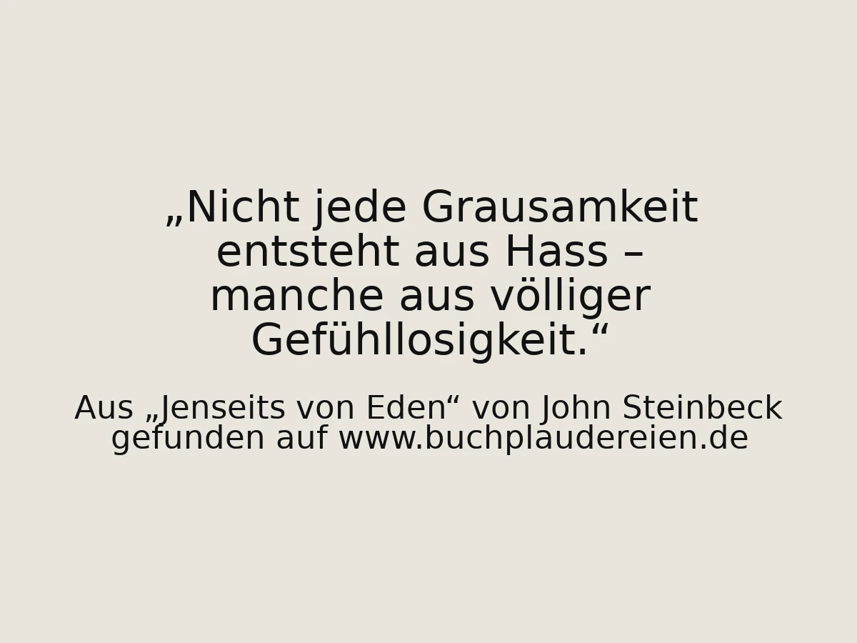 Nicht jede Grausamkeit entsteht aus Hass – manche aus völliger Gefühllosigkeit.