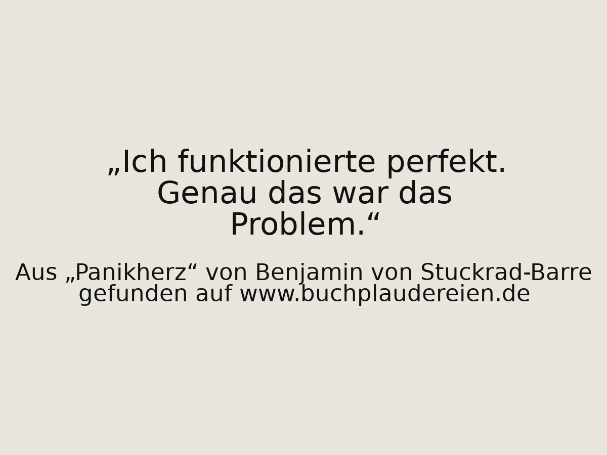 Ich funktionierte perfekt. Genau das war das Problem.