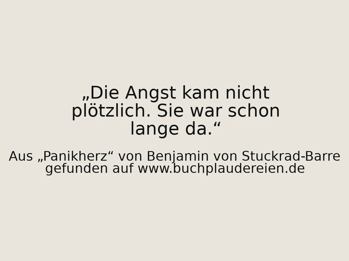 Die Angst kam nicht plötzlich. Sie war schon lange da.