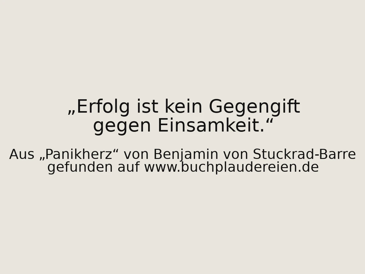 Erfolg ist kein Gegengift gegen Einsamkeit.