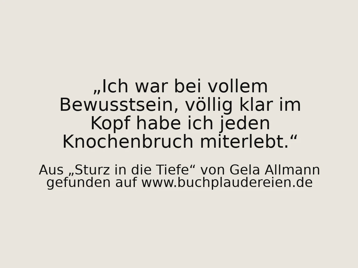 Ich war bei vollem Bewusstsein, völlig klar im Kopf habe ich jeden Knochenbruch miterlebt.