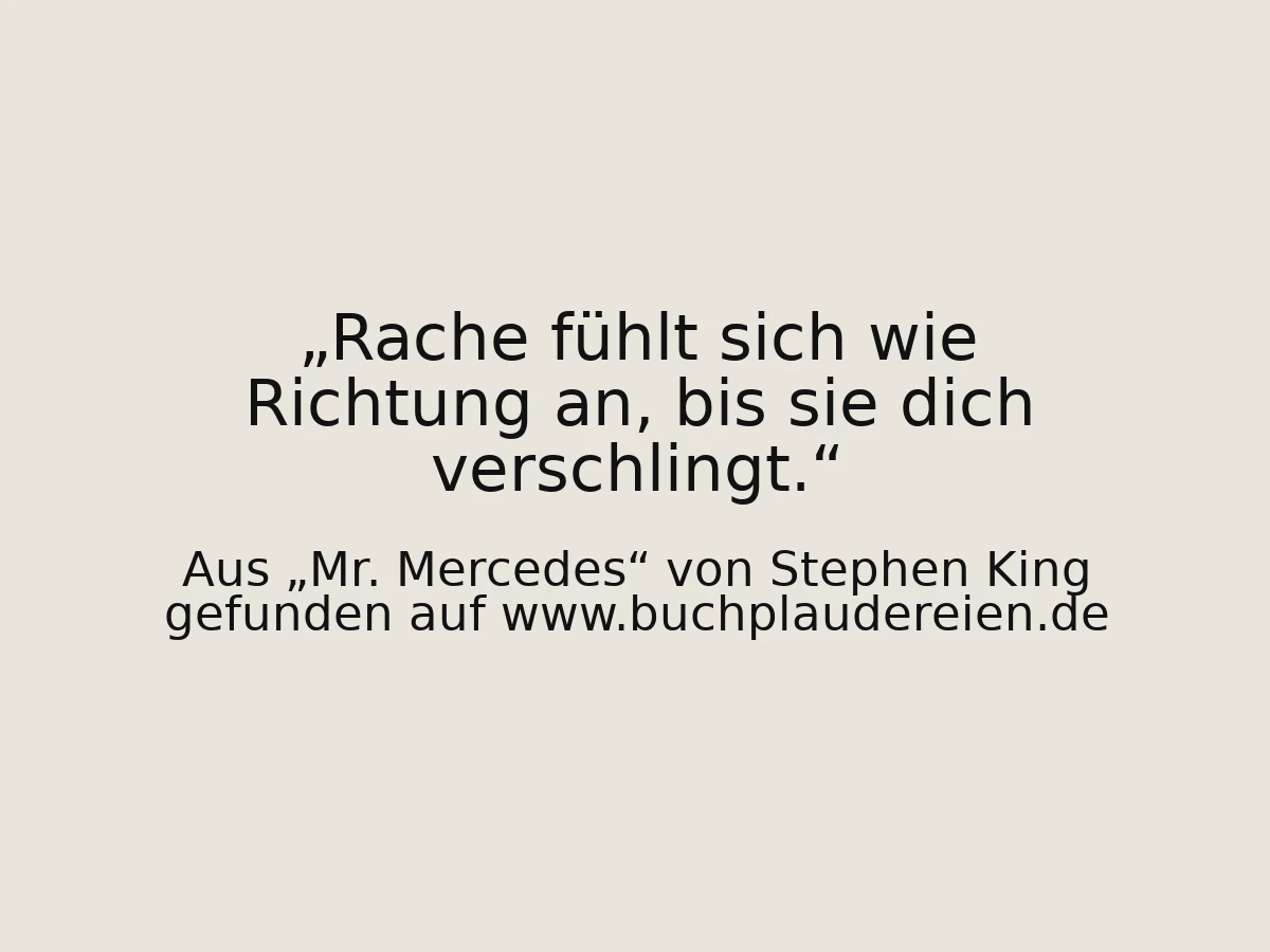 Rache fühlt sich wie Richtung an, bis sie dich verschlingt.