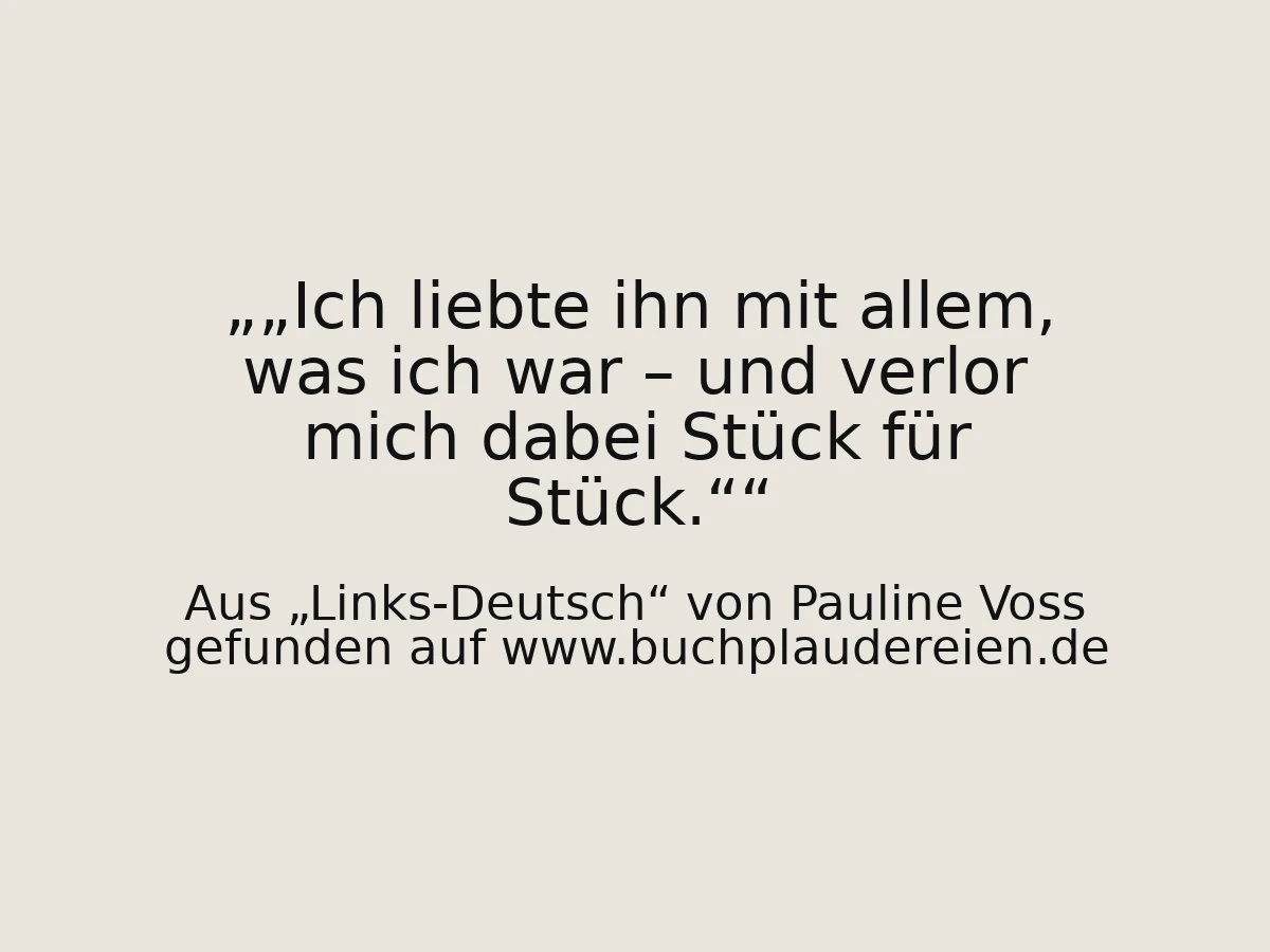 „Ich liebte ihn mit allem, was ich war – und verlor mich dabei Stück für Stück.“