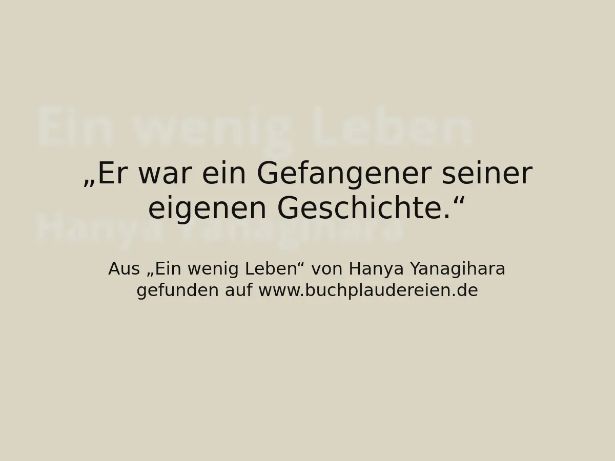 Er war ein Gefangener seiner eigenen Geschichte.