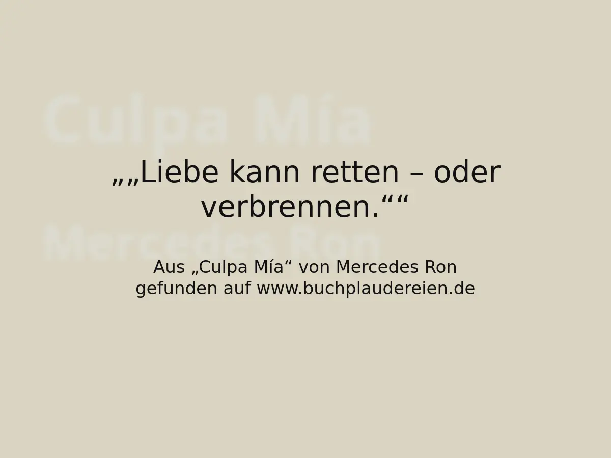 „Liebe kann retten – oder verbrennen.“