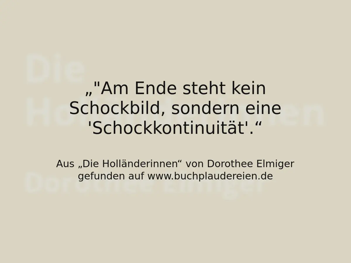 "Am Ende steht kein Schockbild, sondern eine 'Schockkontinuität'.