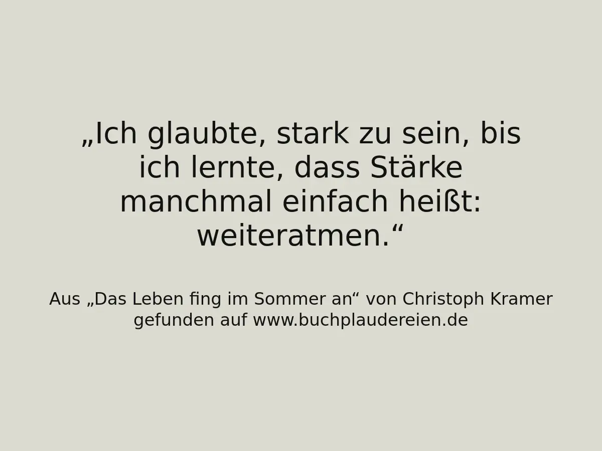 Ich glaubte, stark zu sein, bis ich lernte, dass Stärke manchmal einfach heißt: weiteratmen.