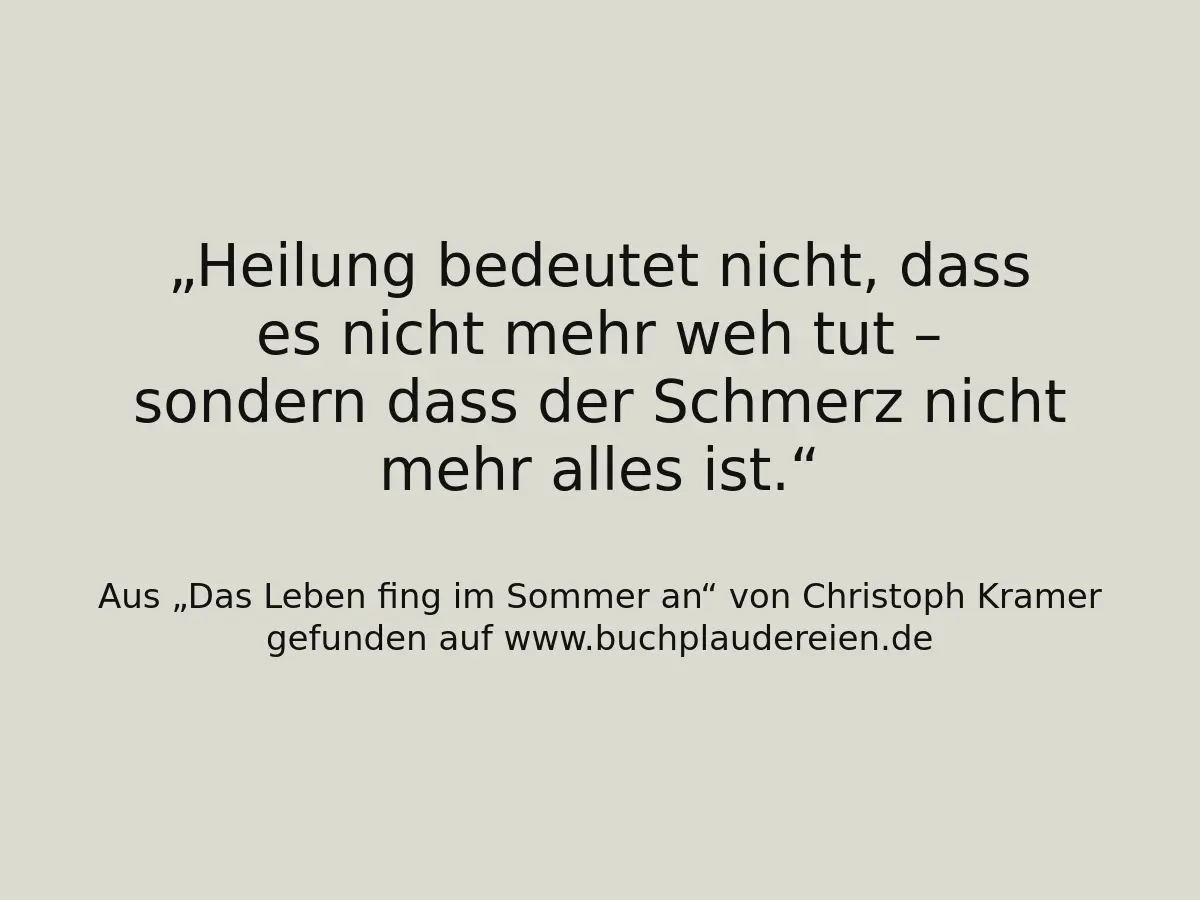 Heilung bedeutet nicht, dass es nicht mehr weh tut – sondern dass der Schmerz nicht mehr alles ist.