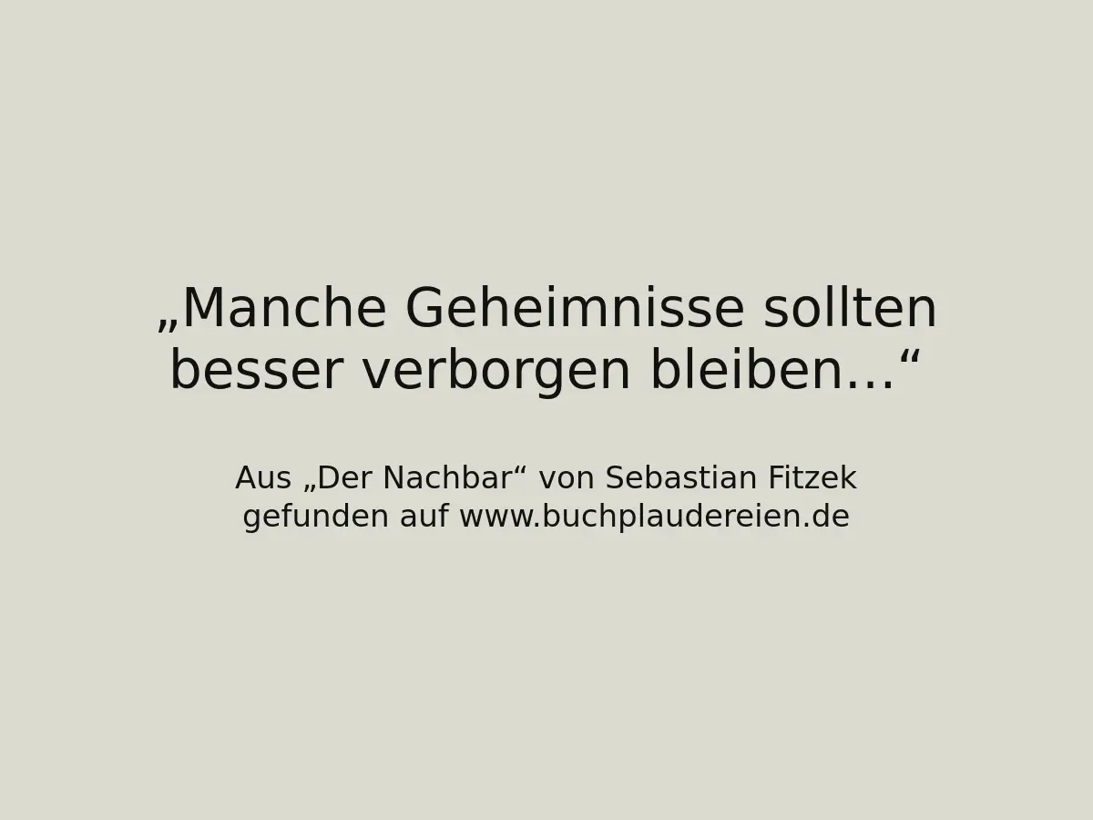 Manche Geheimnisse sollten besser verborgen bleiben…