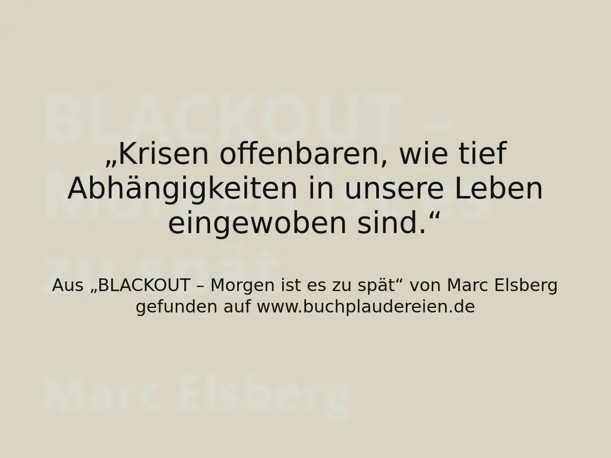 Krisen offenbaren, wie tief Abhängigkeiten in unsere Leben eingewoben sind.