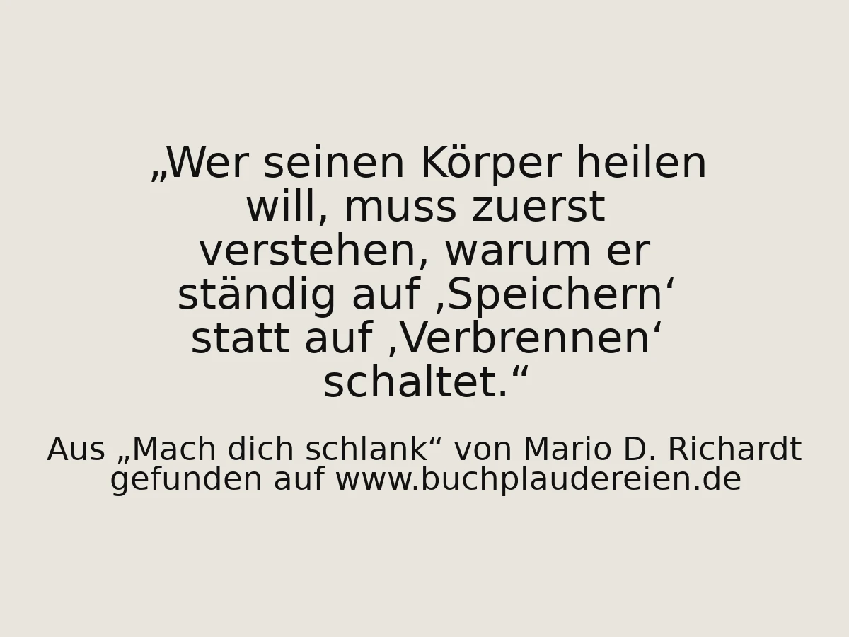 Wer seinen Körper heilen will, muss zuerst verstehen, warum er ständig auf ‚Speichern‘ statt auf ‚Verbrennen‘ schaltet.