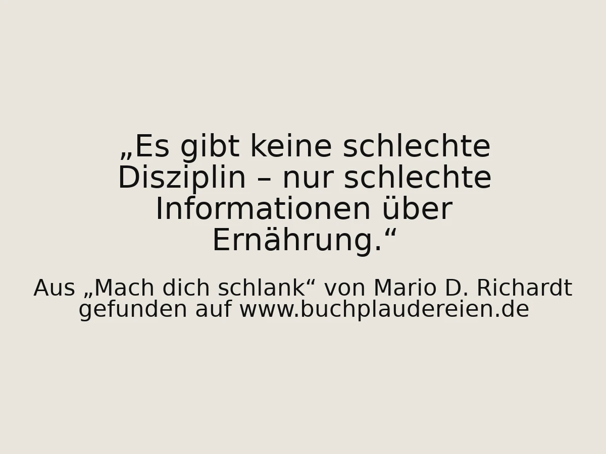 Es gibt keine schlechte Disziplin – nur schlechte Informationen über Ernährung.