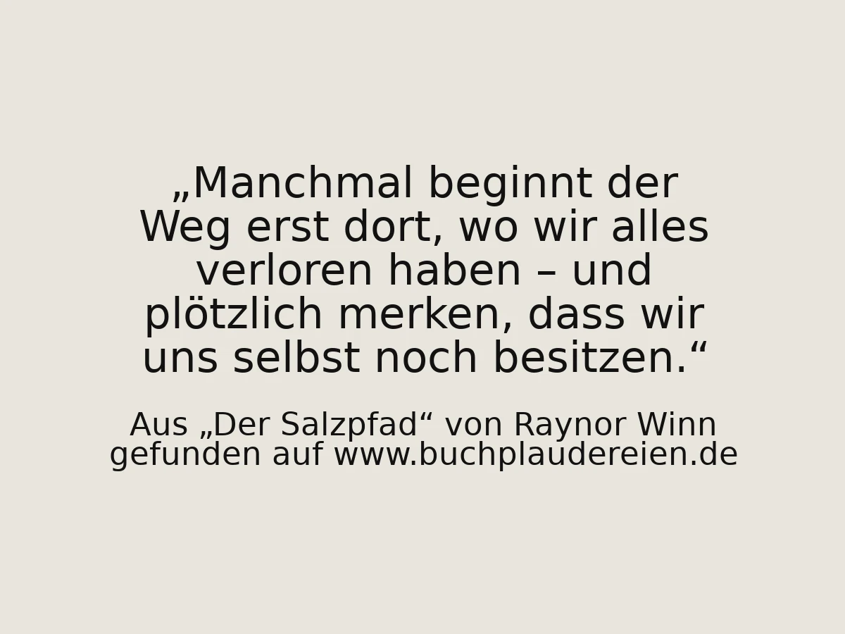 Manchmal beginnt der Weg erst dort, wo wir alles verloren haben – und plötzlich merken, dass wir uns selbst noch besitzen.